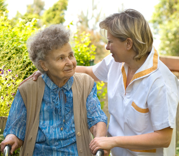 Senior woman walking Senior woman walking